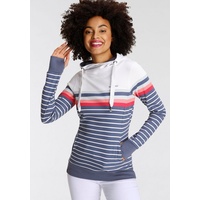 KangaROOS Kapuzensweatshirt in marine-weiß, | Gr. 40/42,