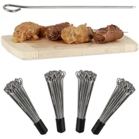 Relaxdays Rouladennadeln 11 cm Edelstahl silber