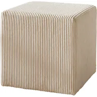 DeLife Sitzhocker Dado Cord Beige 45x45 cm