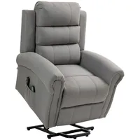 Homcom Fernsehsessel mit Aufstehhilfe Relaxsessel mit Liegefunktion, Heizfunktion,