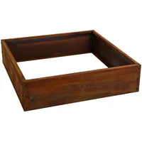 Estexo Beeteinfassung Beetumrandung Hochbeet 100x100x25 cm Edelrost Rost Cortenstahl