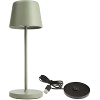 Deko-Light LED Akkuleuchte, Canis Mini LED-Akku-Tischlampe 2.3W Warmweiß graugrün