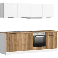 Kochstation Küchenzeile KS-Lagos2 240 cm weiß