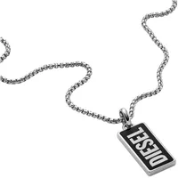 Diesel Herrenkette Anhänger Achat schwarz, DX1515040
