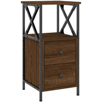 VidaXL Nachttisch Braun Eichen-Optik 34x35,5x70 cm Holzwerkstoff