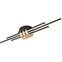 Trio Leuchten LED Deckenleuchte Cinto 25W schwarz, gold