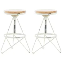 CLP 2er Set Barhocker Karla antik weiß