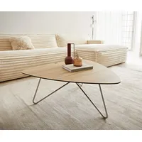 DeLife Couchtisch Ekrem 88x85 cm Keramik Laminam® Sabbia Eichefarbig