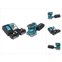 Makita Schleifmaschine + 2x Akku 3,0 Ah + Ladegerät