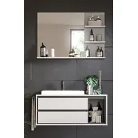 Xonox.home Badezimmer-Set in Grau - 100x192x48cm (BxHxT) grau