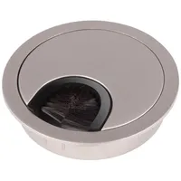 SO-Tech Kabeldurchlass Metall 60 mm Edelstahloptik matt mit Bürstendichtung