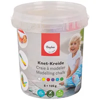 Rayher Knet-Kreide 6 St. 750 g Weiß/Gelb/Rot/Grün/Blau/Lila