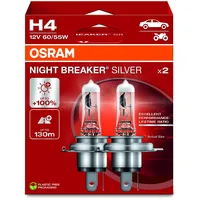 Osram 4062172387453 Halogen Leuchtmittel Night Breaker® Silver H4 60/55