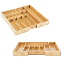 Green Blue Bambus-Besteckkasten Ausziehbar 32,5-50 cm