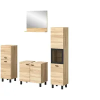Xonox.home Badkombination m. Glasrahmen Schwarz 137 cm x 186