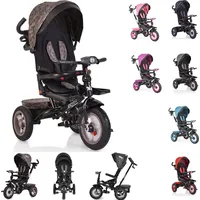 Byox Tricycle, Dreirad Jockey Gummireifen Musik Sitz drehbar Schubstange
