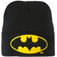 LOGOSHIRT Strickmütze Batman Logo Gelb/Schwarz