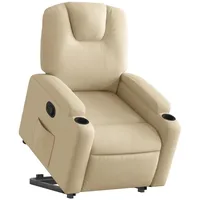 VidaXL Relaxsessel mit Aufstehhilfe Creme Stoff