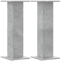 VidaXL Pflanzenständer 2 Stk. Betongrau 30x30x80 cm Holzwerkstoff