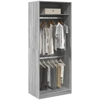 VidaXL Kleiderschrank Grau Sonoma 80x50x200 cm Holzwerkstoff