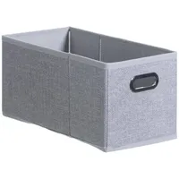 5five simply smart Aufbewahrungsbox in grau - stoffkorb 15x31cm