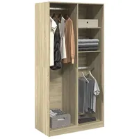 VidaXL Kleiderschrank Sonoma-Eiche 100x50x200 cm Holzwerkstoff