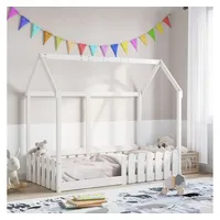 VidaXL Kinderbett Hausbett Weiß 80x160 cm Massivholz Kiefer -