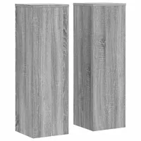 VidaXL Pflanzenständer 2 Stk. Grau Sonoma 25x25x80 cm Holzwerkstoff