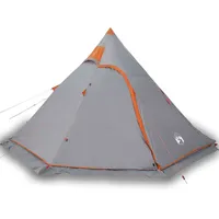 VidaXL Tipi-Campingzelt 5 Personen Grau Wasserdicht