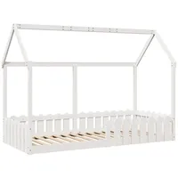 VidaXL Kinderbett Hausbett Weiß 90x200 cm Massivholz Kiefer -