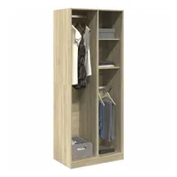 VidaXL Kleiderschrank Sonoma-Eiche 80x50x200 cm Holzwerkstoff