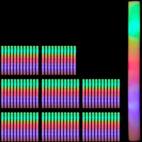 Relaxdays Leuchtstäbe LED 12er Set, Blinkstäbe aus Schaumstoff, 3