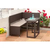 Merxx Eckbank Set 3-tlg. Braun