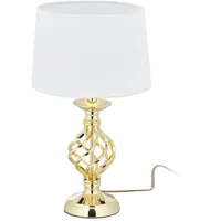 Relaxdays Tischlampe modern, Nachttischlampe Touch, 3 Stufen dimmbar, E14