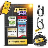 Solakon Balkonkraftwerk 900W 800W Solaranlage Steckerfertig Komplettset Photovoltaik Anlage