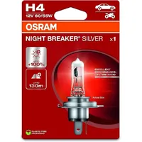 Osram 4062172395687 Halogen Leuchtmittel NIGHT Breaker® SILVER H4 60/55