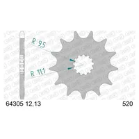 AFAM Kettenritzel 13 Zähne für Motorrad