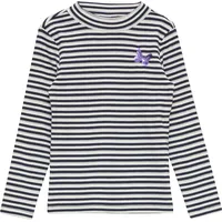 S.Oliver Langarmshirt mit Glitzer-Effekt und Pailletten Navy 128/134