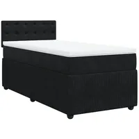 VidaXL Boxspringbett mit Matratze Schwarz 100x200 cm Samt2108171