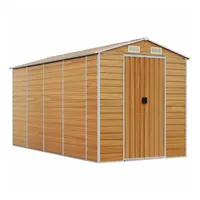 VidaXL Gerätehaus Hellbraun 191x385x198 cm Verzinkter Stahl 1843983