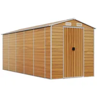 VidaXL Gerätehaus Hellbraun 191x470x198 cm Verzinkter Stahl 1843989