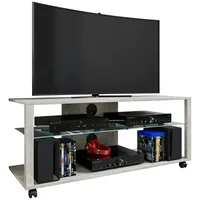 VCM TV Lowboard Konsole Folas XL Rollen - Grau