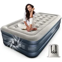 Idoo Luftbett 1 Person,Luftmatratze Selbstaufblasend Gästebett mit Integrierter Luftpumpe,Aufblasbare