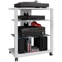 VCM ebuy24 FolasR Hifi-Möbel 3 Ablagen weiß.