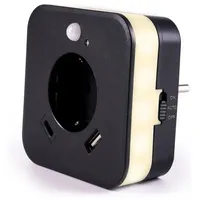 Smrter LED-Nachtlicht mit Bewegungsmelder und Steckdose, 2x USB 2.4A,