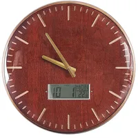Beliani Wanduhr Brugg 43 cm mit Display Retro Optik