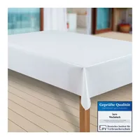 Laro Tischdecke Wachstuch-Tischdecken Abwaschbar Elligent Glitter Weiss rechteckig weiß