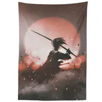 ABAKUHAUS japanisch Tischdecke, Samurai Japan, Wasserfest Waschbar mit Klar
