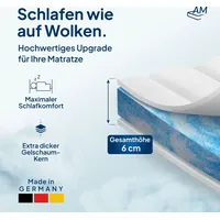 AM Qualitätsmatratzen | Gelschaum-Topper | 200x190 cm | 6