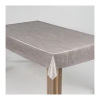 Laro Tischdecke laro Wachstuch-Tischdecke Wachstischdecke Leinenoptik Grau Meliert grau